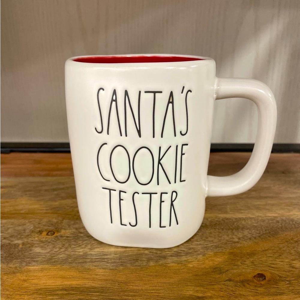 Rae Dunn SANTAS COOKIE TESTER mug